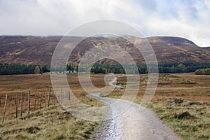 Route to Lochnagar from Glen Muick, Aberdeenshire, Scotland.