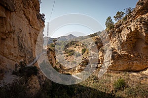 Route to the Tibi Reservoir in Alicante. Spain