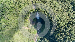 Route of the waterfall with 14 waterfalls in corupa one of the last areas of the Atlantic forest in Brazil.
