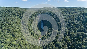 Route of the waterfalls with 14 waterfalls in corupa one of the last areas of the Atlantic forest in Brazil.