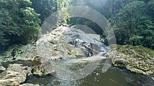 Route of the waterfalls with 14 waterfalls in corupa one of the last areas of the Atlantic forest in Brazil.