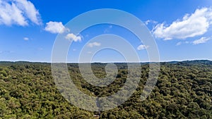 Route of the waterfalls with 14 waterfalls in corupa one of the last areas of the Atlantic forest in Brazil.