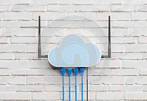 Router in cloud computing concept