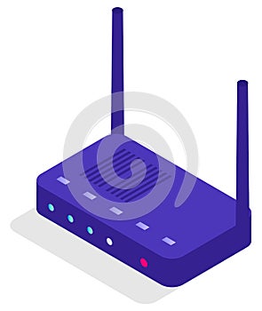 Router Connection, Modem for Wifi Internet Access