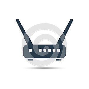 Router flat icon-modem sign-wireless illustration-network illustration-adsl isolated-wifi vector