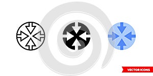 Router icon of 3 types color, black and white, outline. Isolated vector sign symbol