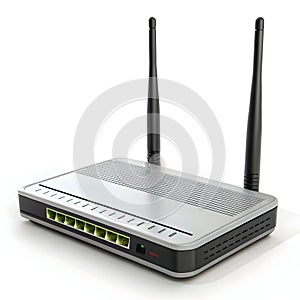 Router icon 3D render isolated on white background