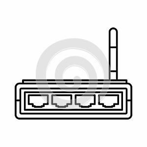 Router icon, outline style