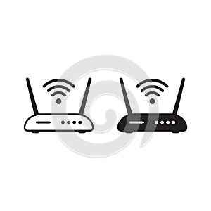 Router icon. Router related signal icon isolated