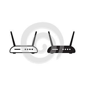 Router icon. Router related signal icon isolated