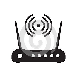 Router icon. Router related signal icon isolated