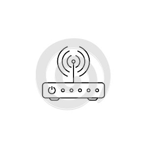 Router icon. Router related signal line icon isolated