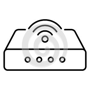Router icon. Router related signal line icon isolated, wifi router.