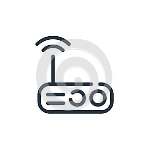 router icon vector from internet of things concept. Thin line illustration of router editable stroke. router linear sign for use