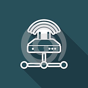 Router network - Flat minimal icon
