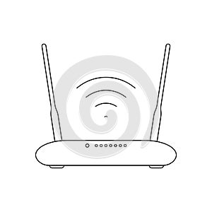 Router outline icon. Wifi or wireless network. Modern internet access concept.