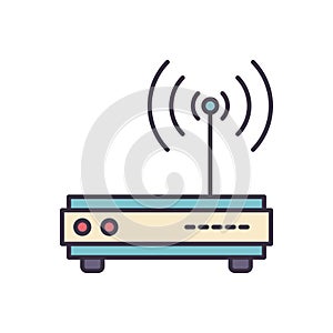 Router related vector icon