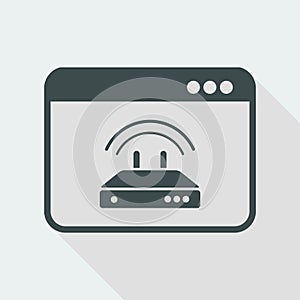 Router setting window - Vector flat minimal icon