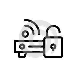 Router vector thin line icon