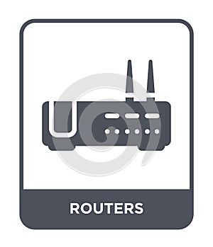 routers icon in trendy design style. routers icon isolated on white background. routers vector icon simple and modern flat symbol