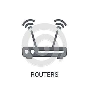 Routers icon. Trendy Routers logo concept on white background fr
