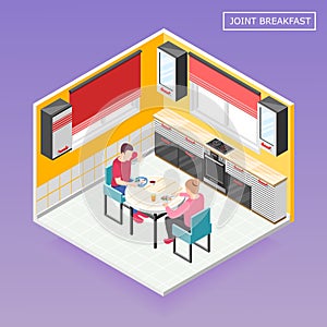 Daily Routine Isometric Composition
