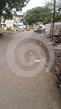 Routine life scenario of Street of Solapur city in Maharashtra, India