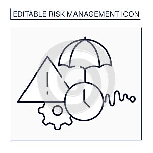 Routine risks line icon