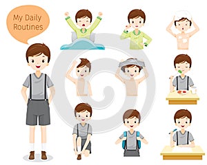 The Daily Routines Of Boy