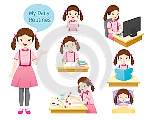 The Daily Routines Of Girl