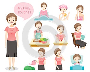 The Daily Routines Of Old Woman photo