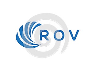 ROV letter logo design on white background. ROV creative circle letter logo concept. ROV letter design