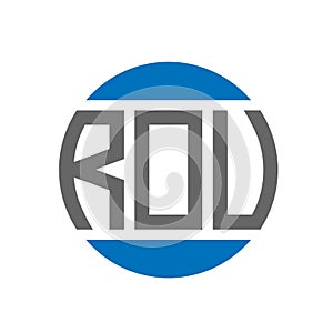 ROV letter logo design on white background. ROV creative initials circle logo concept. ROV letter design
