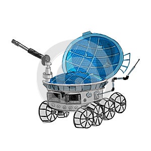 Rover isolated on white background