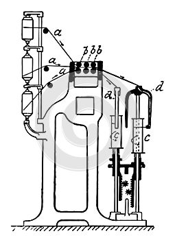 Roving Machine, vintage illustration