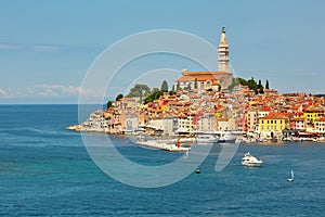 Roving old town, popular travel destination in Croatia