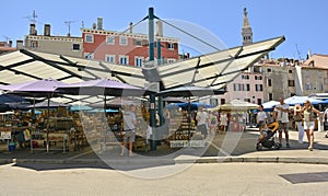 Rovinj Market in Croatia