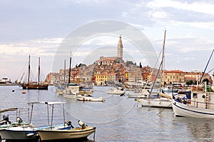 Rovinj harbour and historical center