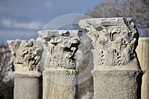 Row of Ancient Corinthian Capitals, Cyprus