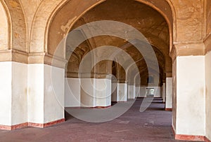 Row of Arches Receding toa Door Moghal Architecture