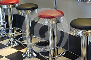 row of bar stools photo