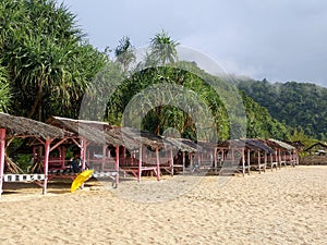 A Row Of Beach Cafe In Lhoknga Aceh photo