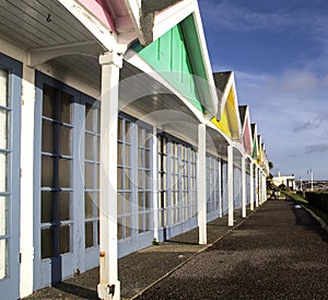 A row of beach huts at Weymouth