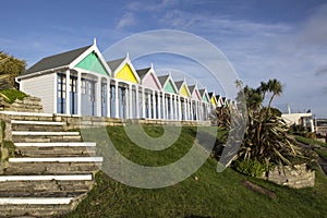 A row of beach huts at Weymouth