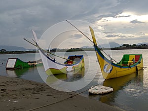 A Row Of Beautiful  Fishing Boats