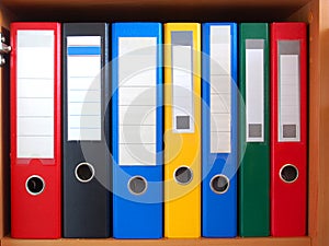 Row of binders photo