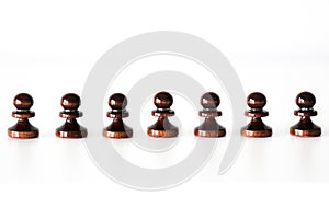 Row of black infantry