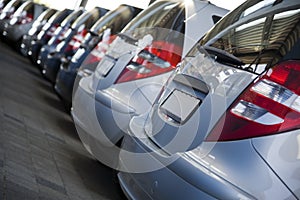 Row of Brand New Cars