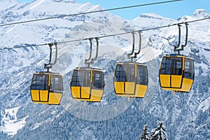 Row of cablecars