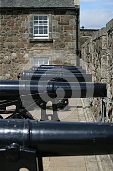 Row of cannons at Stirling Castle